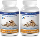 Suplemento Mineral Perro - Mascotas Ultra Vitaminas - para perros y gatos - Salud Inmune - Beneficios para el cabello y la carne - Vitamina e para perros - 180 Treats (2 Botellas)