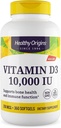 Orígenes saludables Vitamina D3 10,000 UI (No-GMO, alta potencia, soporte de bonificación, soporte para inmunes, libre de gluten), 360 Softgels