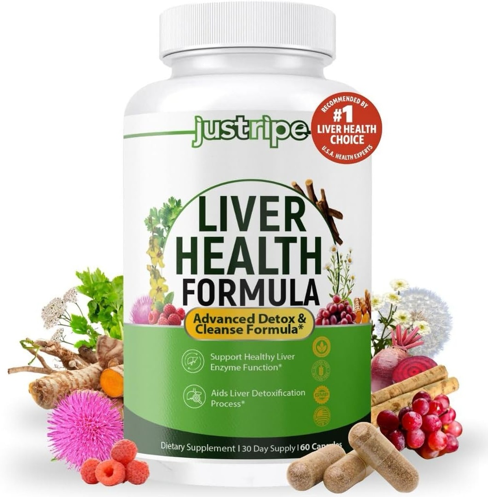 Liver Health Formula, Liver Cleanse Detox " Reparación con Artichoke Extract, Milk Thistle, Dandelion and More for Liver Health - Herbal Liver Support Suplemento 30 Days Supply (1)