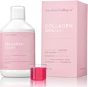 Sueco Collagen Deluxe ← 12,500 mg Hidrolyzed Marine Collagen Líquido Suplemento - 500 ml, 20 Day Supply ← Ácido Hialurónico, Biotina y Vitamina C para apoyar el cabello saludable, la piel, las uñas