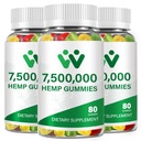 3 paquetes de cáñamo orgánico Gummies 7.500,000 de alta resistencia - aceite de cáñamo de alta potencia Gummiеs fusionados - Suplementos de cáñamo natural - 240 Gummiеs