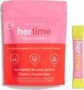 MIXHERS Hertime PMS - Supports Hormonal Health for Women - Supports a Healthy Menstrual Cycle - with Minerals, Peony Roots, Siberian Ginseng - Sugar-Free - 15 Packets de Bebida - Peach Lemonade
