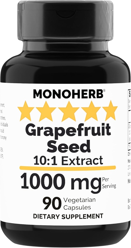 MONOHERB Grapefruit Seed Extract 1000 mg - 90 Vegetarian Capsules