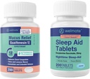WELMATE Nighttime Wellness Bundle: Mucus Relief Guaifenesin 600mg Mucus Relief (200 Ct) & Doxylamine Succinate 25mg Sleep Aid (200 Ct) ← Extended Relief for Restful Sleep
