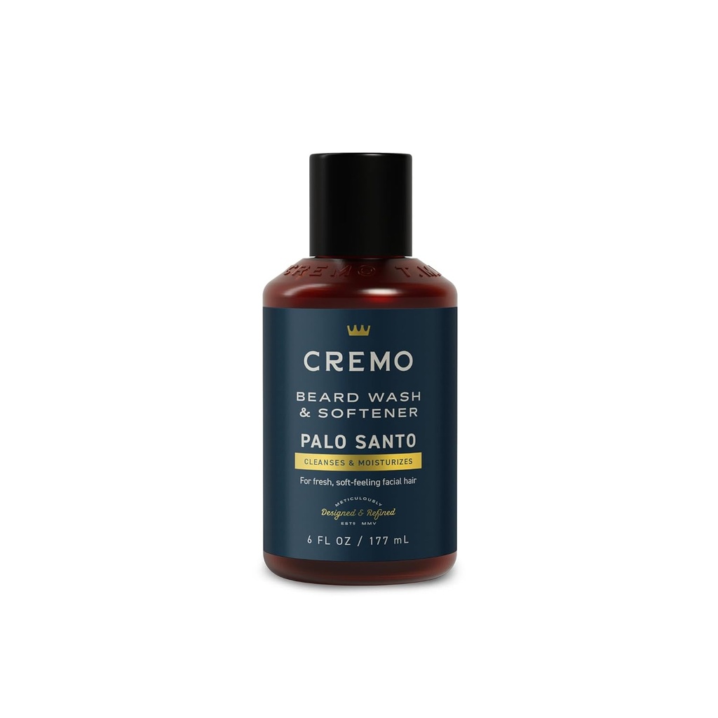 Cremo Palo Santo (Reserve Collection) Beard Wash &amp; Softener, Moisturizes, Styles and Reduce Beard Itch for All lengths of Facial Hair, 6 Fluid Oz