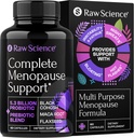 Suplementos de menopausia para Mujeres - Cohosh Negro para Flashes calientes de la menopausia, Sudaderas nocturnas &amp; Saldo hormonal con DIM, Vitex, Dong Quai, Clover rojo - Soporte completo de la menopausia Salud vaginal, 60 cápsulas