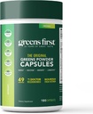 Primero Cápsulas de Fitonutrientes PRO - 30 Actuaciones - 54 Superalimentos Antioxidantes, Frutas Orgánicas & Verduras - Prebióticos, Probióticos & Enzimas Digestivos - Lácteos &amp; Sin Trigo, No GMO - 180 Cápsulas