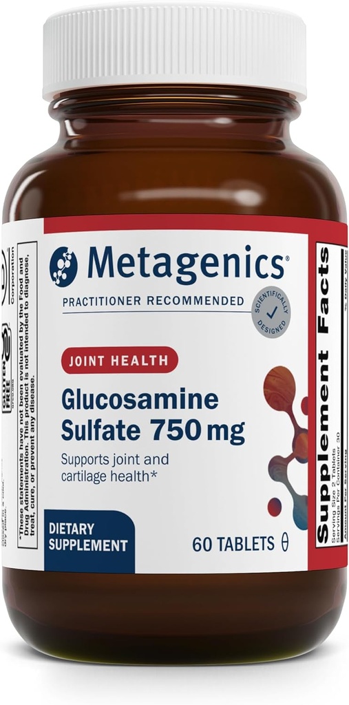 Sulfato de Glucosamina metagénica - Soporte de Movilidad y Salud Conjunto* - 1500 mg Sulfato de Glucosamina por Servir - Soportes Integridad de cartílago y flexibilidad* - No GMO, Gluten‐Free - 90 Tablets