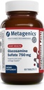 Sulfato de Glucosamina metagénica - Soporte de Movilidad y Salud Conjunto* - 1500 mg Sulfato de Glucosamina por Servir - Soportes Integridad de cartílago y flexibilidad* - No GMO, Gluten‐Free - 90 Tablets