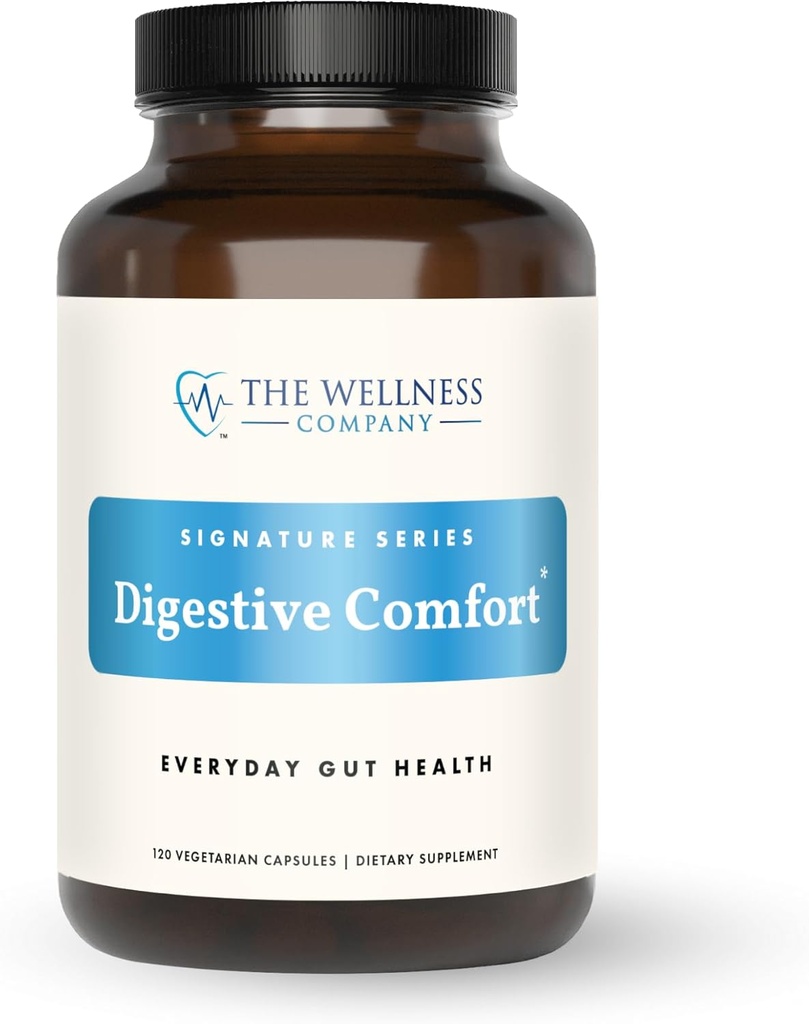 The Wellness Company Digestive Comfort ← 120 ct (2 Mes de Suministro) ← Alivio para Bloat Digestivo y Gas con Enzymes All-Natural ANTE Non-GMO, Vegan, Gluten Free ← for Healthy, Smooth Digestion