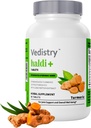 Haldi+ 850mg Tablas Turméricas con 95% Curcumin &amp; Long Pepper TEN 60 Tablets ANTE Maximum Absorption ANTE Vegan Suplemento Herbal ← Pack of 1