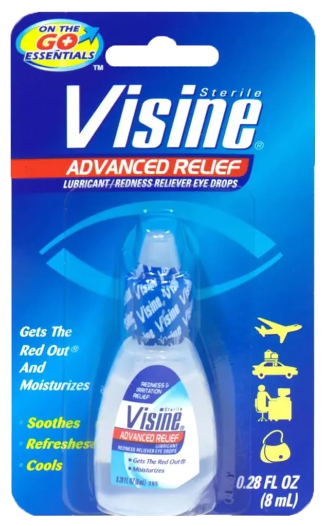 Visine Red Eye Hydrating Comfort Redness Relief and Lubricant Eye Drops to Help Moisturize and Relieve Red Eyes 0.28 fl. oz