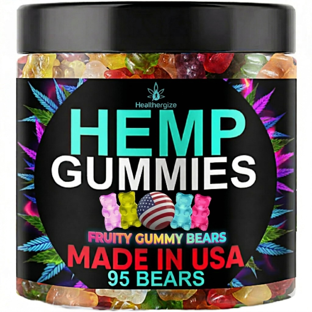 Hemp Gummies Relajación del sueño Edibles-Natural Fruity Flavors Gummy Bears for Bedtime-Advanced Hemp Oil Infused-Made in USA