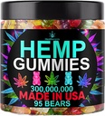 Hemp Gummies Relajación del sueño Edibles-Natural Fruity Flavors Gummy Bears for Bedtime-Advanced Hemp Oil Infused-Made in USA