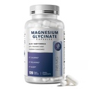 Magnesium Glycinate 850mg Capsules con L-Theanine, Chamomile & GABA para el sueño, la calma, el músculo, la salud ósea &amp; Immune Support, Magnesium for Women and Men, Vegan, Alta absorción, 120 Condes