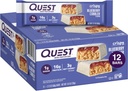 Quest Nutrition Crispy Blueberry Cobbler Hero Protein Bar, 16g Protein, 1g Sugar, 3g Net Carb, Gluten Free Protein Snack, Keto Friendly, 12 Cuenta