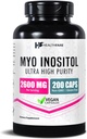 Healthfare Myo Inositol Supplement, 2600mg ← 200 Veg Capsules  Ultra Strength ← Healthy Ovarian Support for Women ← Vitamin B8 for Women
