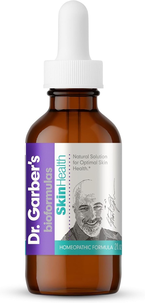 Dr. Garber's Natural Solutions Skin Health Oral Drops - Gemmotherapy Liquid Supplement for Itchy & Dry Skin, Acne, Eczema, & Allergy Relief, Promotes Healthy Skin to Look and Feel Better - 60ml
