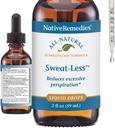 Remedios nativos Sweat-Less - Fórmula Homeopática Natural para Sudoración Excesiva, Perspiración y Clammines - 59 mL