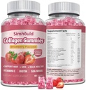 Collagen Vegan Gummies for Women Anti Aging, Skin, Hair Nails, Collagen Types 1 y 3, Biotin, Sea Moss for Men - Sugar Free, Non-GMO, 60 Condes Collagen Supplements Gummies