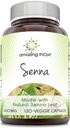 Amazing India Senna (Made with Natural Senna) 500 Mg per Serving 120 Veggie Capsules Suplemento Silencio Non-GMO TEN Glute-Free