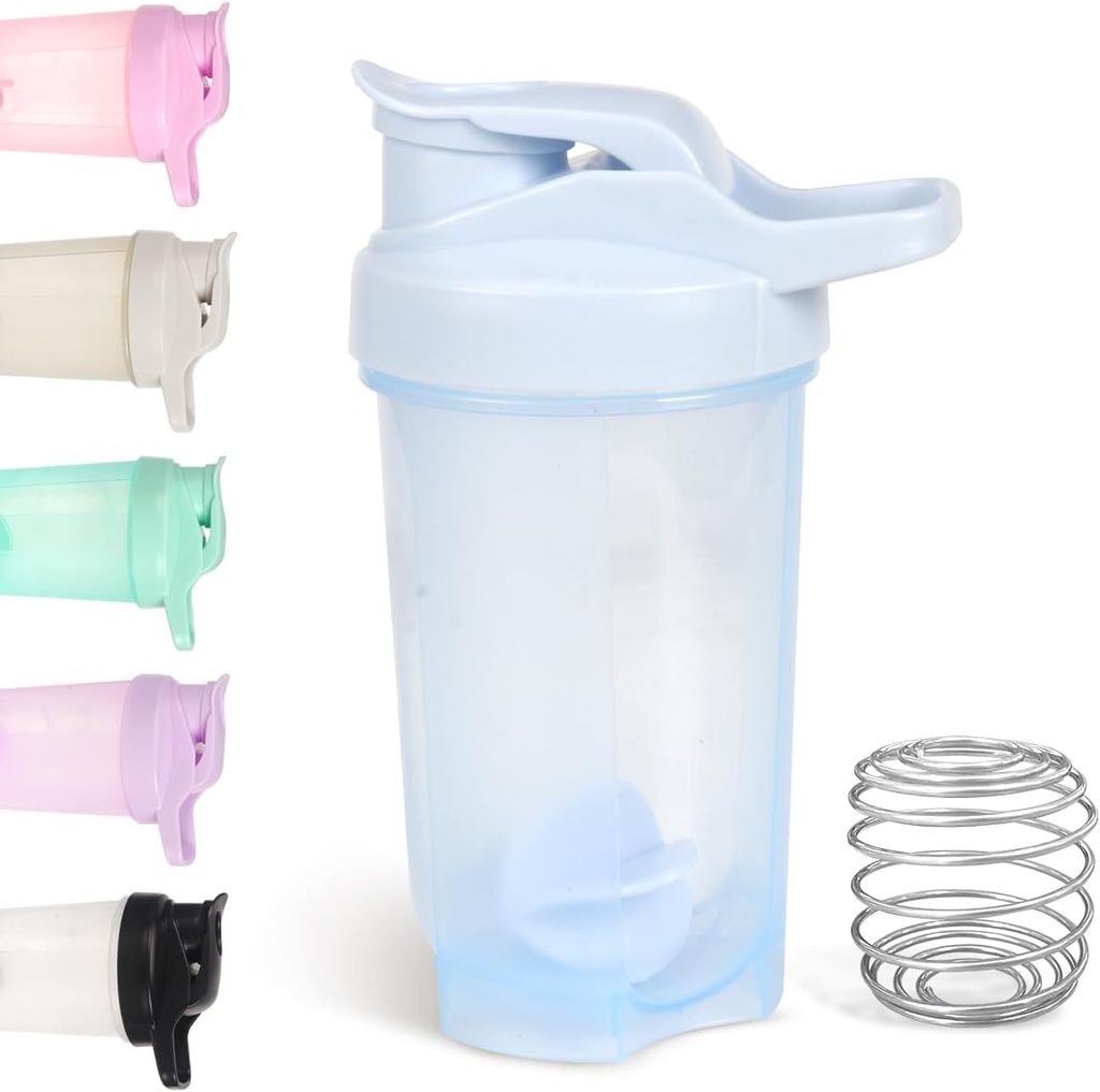 D.Y.A 16oz Botella de Shaker,Botella de Shaker de Protein para Protein Shakes, Botella de Shaker para Pre Workout y Viaje Para Ir,BPA Gratis &amp; Easy Clean Protein Shaker Bottle,Blue