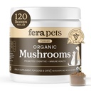 Fera Pets Mushroom Supplement for Dogs & Cats with Turkey Tail - USDA Organic - Cognitive and Immune Support - Enhances Liver Function - Supports a Healthy Gut - Powder - 120 Scoops