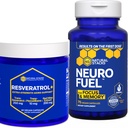 NATURAL STACKS NeuroFuel &amp; Resveratrol+ Suplemento Bundle - Soportes Focus, Memoria " Envejecimiento cerebral saludable* - 135 cápsulas