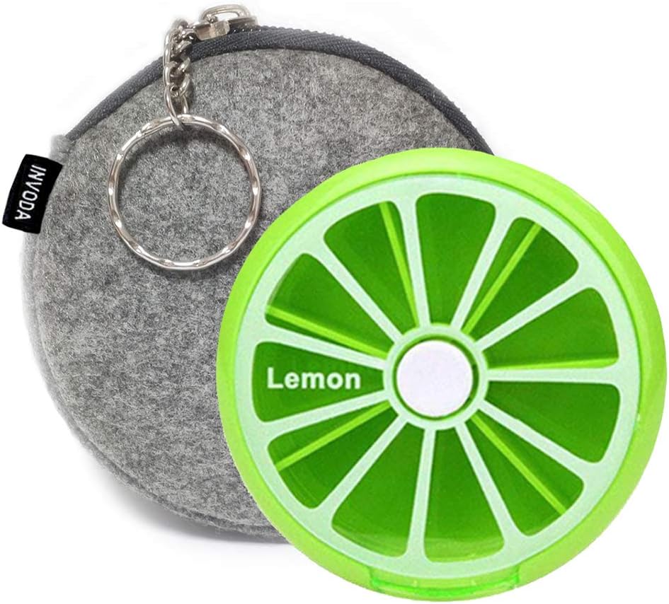 Caja de píldoras de INVODA semanal 3 veces 7 elementos Organizador de gran píldora de medicina