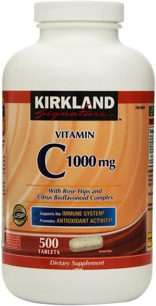 Kirkland Signature Vitamina C 1000 mg., 500 Tabletas (2 Pack)