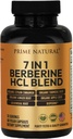 PRIME NATURAL Berberine HCl 600mg Organic Ceylon Cinnamon 400mg Organic Turmeric 200mg Organic Ginger 130mg Organic Apple Cider Vinegar 65mg Goldenseal Root 6.5mg Bioperine 3mg ← 60 cápsulas
