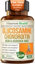 Glucosamina Chondroitin MSM – Suplemento de Apoyo Conjunto para Mujeres y Hombres con Sulfato de Glucosamina 1500 mg, Condroitina y MSM – para el cartílago, salud conjunta y flexibilidad – 90 cápsulas, Vegan