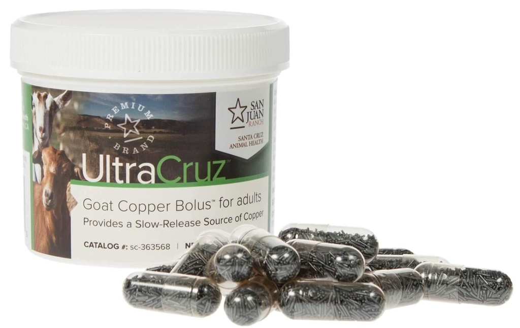 UltraCruz - sc-363568 Goat Copper Bolus Suplemento para adultos, 25 Conde x 4 Grams
