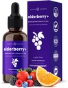 NutraChamps Organic Elderberry Syrup - 5000mg Elderberry Extract with Vitamin C & Zinc - Black Elderberry Liquid Drops - Sugar-Free Immunity Booster, Vegan, Sin gluten