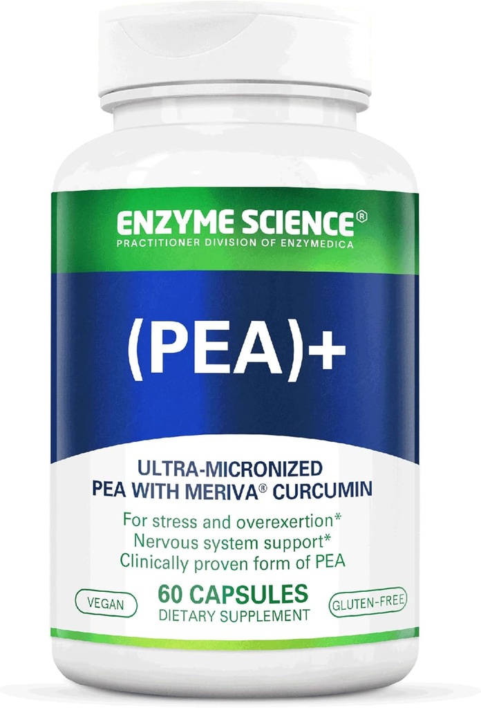 Enzyme Science Pea + Turmeric Curcumin Suplemento de Apoyo Fisiológico ayuda a apoyar Nervous, Immune, & Muscular Systems - 60 cápsulas