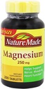 Oxido de magnesio hecho natural 250 mg, Suplemento dietético para el apoyo muscular, 200 Tabletas (Pack of 3)