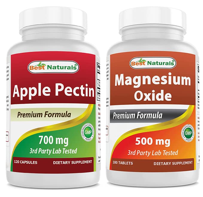 Mejores Naturales Apple Pectin 700 mg " Oxido de magnesio 500 mg