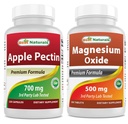Mejores Naturales Apple Pectin 700 mg " Oxido de magnesio 500 mg