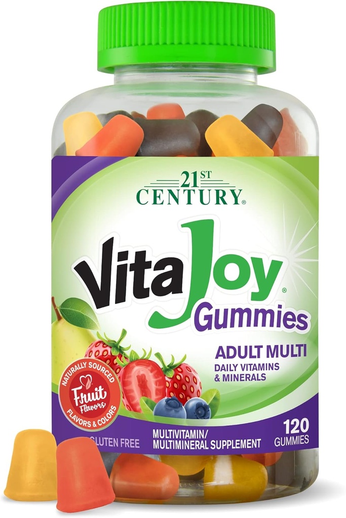 21st Century Vitajoy vitamina sabores frutales, cereza y fresa, 120 Conde