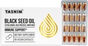 Tasnim Black Seed Oil Organic Cold Pressed Capsules 100% puro Cold-Presed Black Cumin Seed Oil Nigella Sativa para Immune Support, Joint Comfort y Vitality