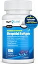 Máximo esfuerzo SleepAid Soft Gels - Ayuda para dormir de noche con Diphenhydramine HCl 50mg - Non Habit Forming Sleeping Pills for Adults - Extra Strong OTC Sleep Aids for Adults (100 Conde)