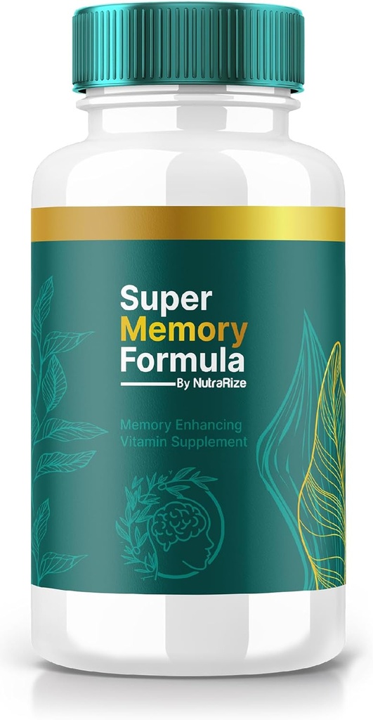 NutraRize Super Memory Formula – Daily Support Capsules with a Balanced Blend for Focus, Alertness, and Everyday Sharpness ¦ Just 2 Easy-to-Take Pills a Day (60 Capsules)