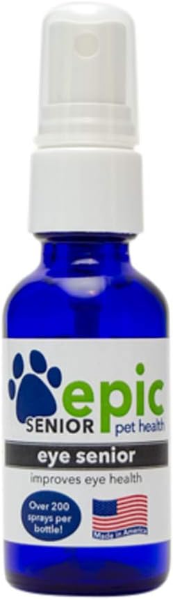 Eye Senior - All Natural Liquid Spray Supplement for Older Pets - Stop The Aging Process - Better Eyesight - Mist Over Eyes and Put in Food &amp; Water (1 oz)