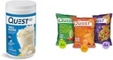 Quest Protein Powder " Chips Bundle - Vainilla Milkshake Powder (24g Protein, 1.6lb) + Tortilla Chips Vaiety Pack (12ct)