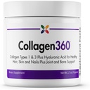Stop Aging Now - Collagen360 con ácido hialurónico - Péptidos colágeno Polvo para soportar el cabello saludable, uñas &amp; piel - ayuda a reducir la apariencia de líneas finas y arrugas - Polvo 2.7 onzas