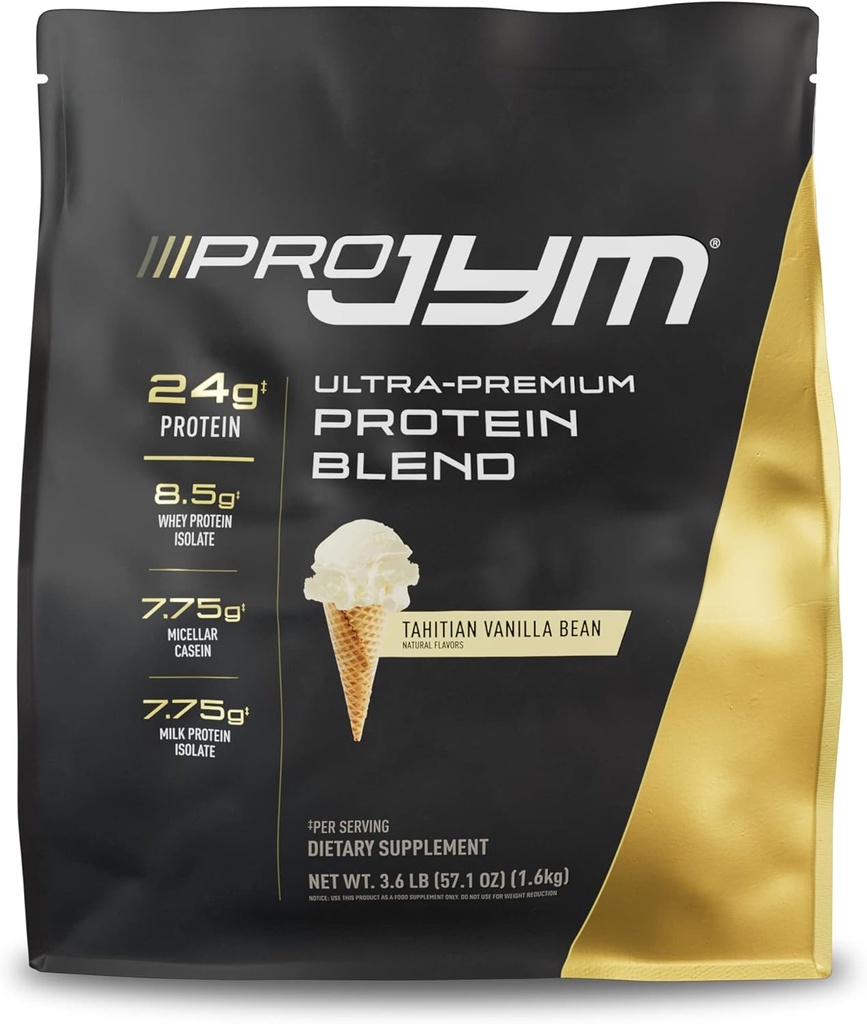 Pro JYM Tahitian Vanilla Protein Powder - Whey Protein Isolates, Casein, " Milk Protein, Lean Muscle Building for Men ' Women, JYM Supplement Science, 45 Servings