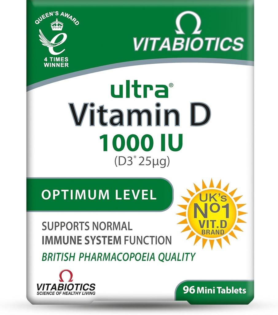 Ultra by Vitabiotics Vitamina D Tablets x 96