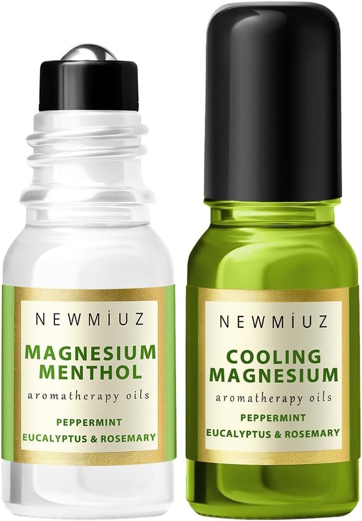 Cooling Magnesium Blend Roll On Pack of 2 - Perfect Selfcare Gift for Birthday Christmas or Stocking Stuffers
