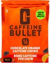 Caffeine Bullet Energy Chews - Chocolate Orange. 16 * 85mg - Más rápido Kick Than Pills, Gels & Gum. Sport Science for Running, Cycling, Gaming. Un Pre Workout Endurance Boost.