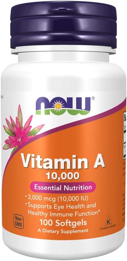 AHORA Alimentos, Vitamina A, 10.000 UI, 100 Softgels